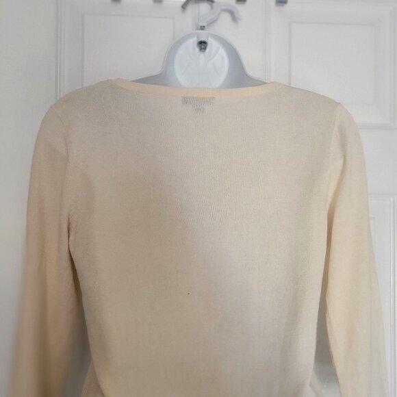 Ann Taylor Petite Beige 3/4 Sleeve Scoop Neck Sweater- SP - Picture 5 of 7